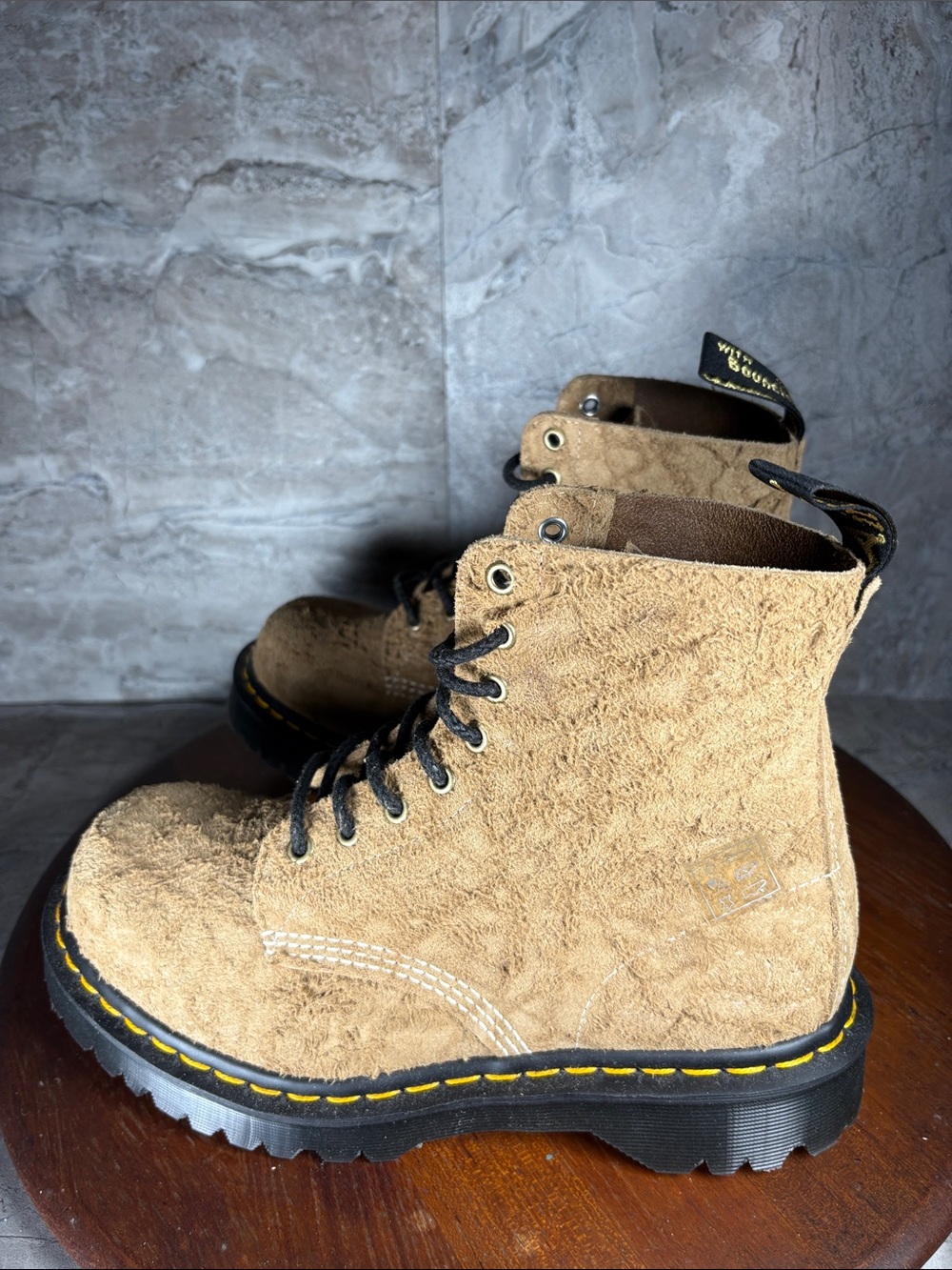 Dr. Martens 1460 Pascal Women’s Size 7  Made in England Emboss Suede Boots